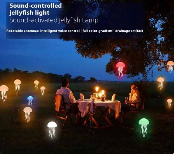 🐙 EchoJelly™ Lumina – The Sound-Reactive Jellyfish Lamp